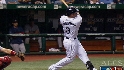 Longoria's three-hit night