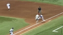 Burrell reaches on Pena's error
