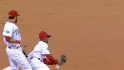 Baldelli reaches on an error