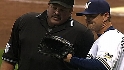 Hoffman's first save as a Brewer
