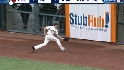 Schierholtz's running catch and throw
