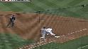 Figgins' strong throw