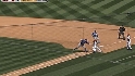 Figgins' go-ahead sac bunt