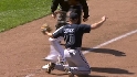 Reyes caught at third base