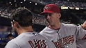 Davis, Hinch exchange words
