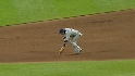 Theriot's strong throw