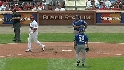 Lohse is hit by the pitch