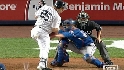Teixeira gets hit by a pitch