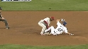Bruntlett's strong throw