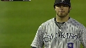 Stewart shows off his glove