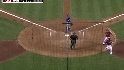 Lopez scores on a throwing error