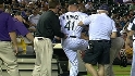 Embree's carted off field
