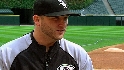 Buehrle chats with Costas