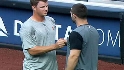 Wright, Cain meet after beaning