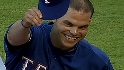 Pudge brings out the lineup card