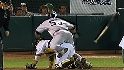 Cabrera is hit by the pitch