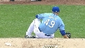 Bale snags a comebacker