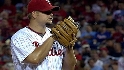 Blanton strikes out seven