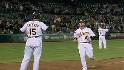 A's take the lead on an error