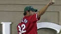 Rangers' fan makes a great catch