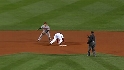 Izturis starts the double play