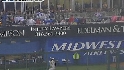 Bay's catch at the fence