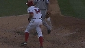 Evans scores on wild pitch