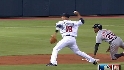 Granderson beats out double play