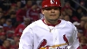 LAD@STL Gm 3: Furcal's throw gets Molina at third