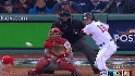 LAA@BOS Gm 3: Pedroia's double scores two in third