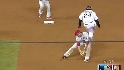 PHI@COL Gm 4: Fowler hurdles Utley to reach second