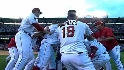 Mathis' walk-off double