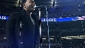 Legend sings the national anthem