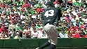 Marte hit with line drive