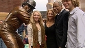 Carew on his statue