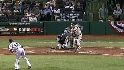 Tejada scores on a wild pitch