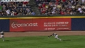 Fowler runs down fly ball
