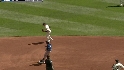 Jose Guillen doubles (4) on a fly ball to right fielder Michael Cuddyer.