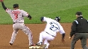 Johnson's RBI infield hit
