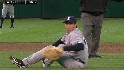 Teixeira dodges a bat