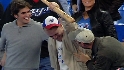 Lucky fan gets a souvenir