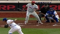 Dickey hit by liner