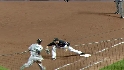Wright's strong throw