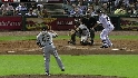 Bourn scores on a passed ball