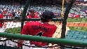 Romine takes batting practice