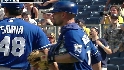 Teixeira out on close play