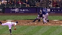 Cruz scores on wild pitch