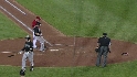 Uggla scores on wild pitch