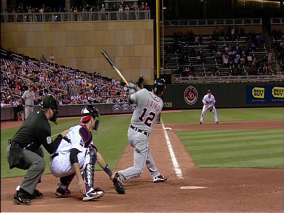 Laird's 13th-inning blast gives Tigers win