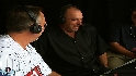 Gaetti visits announcers booth